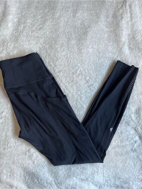 Lululemon Fast & Free High-Rise Tights Nulux 25" Pockets size 4 in Black
